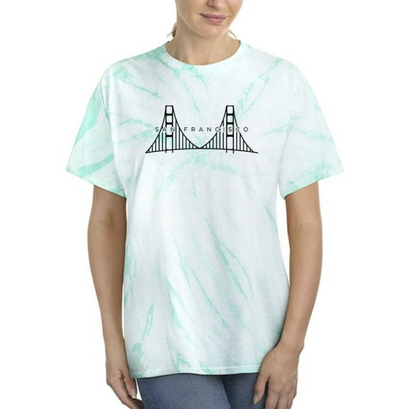 San Francisco Bridge Tie-Dye Cyclone Women -Smartprints Designs, Female Small