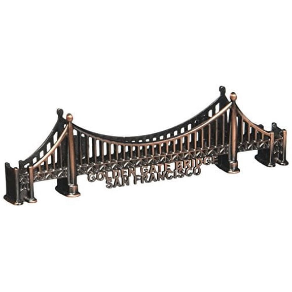 San Francisco Bronze Golden Gate Bridge Magnet 3.5 Inches Long With Exclusive Ca Bear Magnet