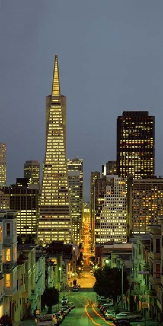 San Francisco CA Canvas Art - Panoramic Images (12 x 25)