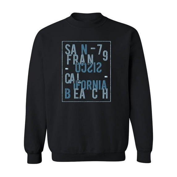 San Francisco Ca Beach Sweatshirt Men -Image by Shutterstock, Male Small