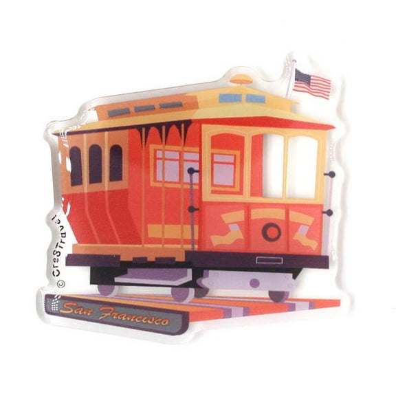 San Francisco Cable Car Acrylic Magnet