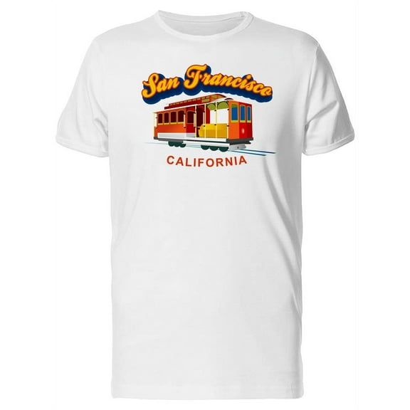 San Francisco Californa Train T-Shirt Men -Image by Shutterstock, Male XX-Large