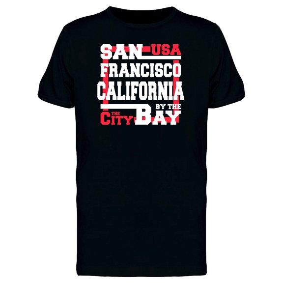 San Francisco California Bay T-Shirt Men -Image by Shutterstock, Male 3X-Large