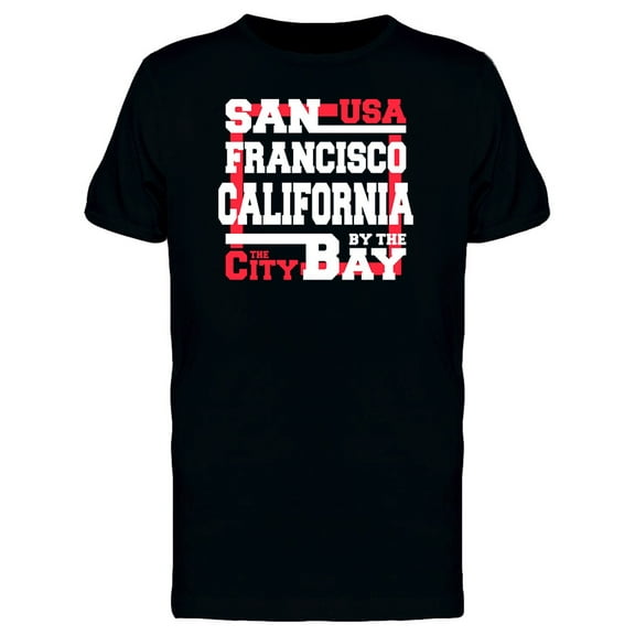 San Francisco California Bay T-Shirt Men -Image by Shutterstock, Male XX-Large