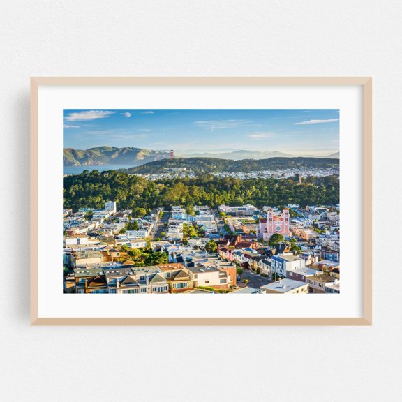 San Francisco California City Home Decor Bridge Architecture Fine Art Scenic Travel, Unframed Poster