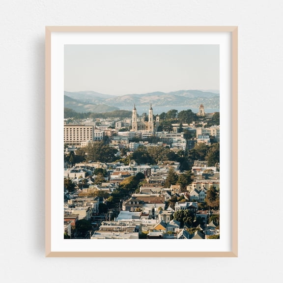 San Francisco California Cityscape Skyline Architecture Scenic Fine Vintage Tank Hill Poster Unframed Paper Print