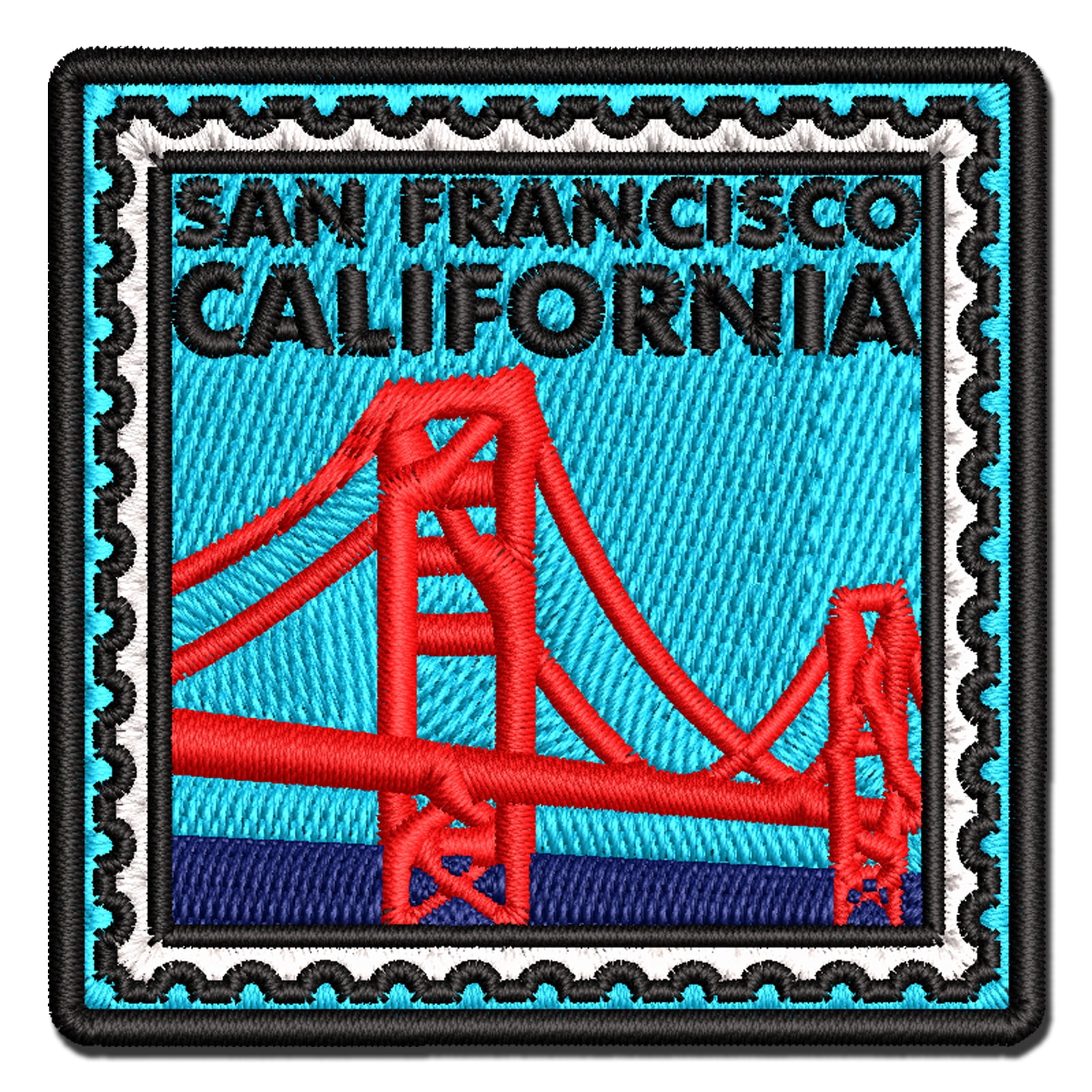 San Francisco California Destination Travel Applique Multi-Color Embroidered Iron-On Patch - 3.5 Inch Large