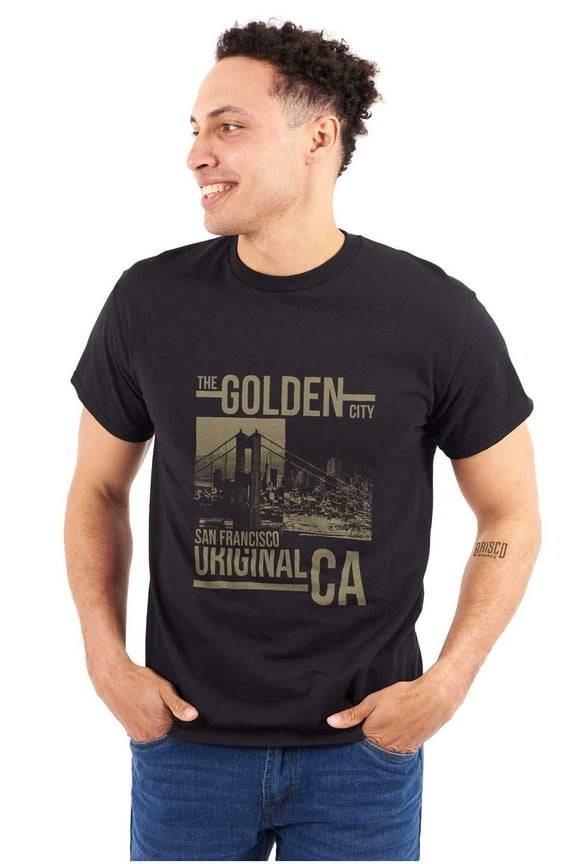San Francisco California Golden City Men's Graphic T Shirt Tees Brisco Brands S