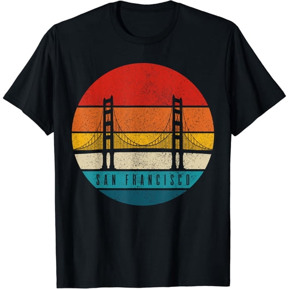 San Francisco California Golden Gate Bridge City Vintage T-Shirt