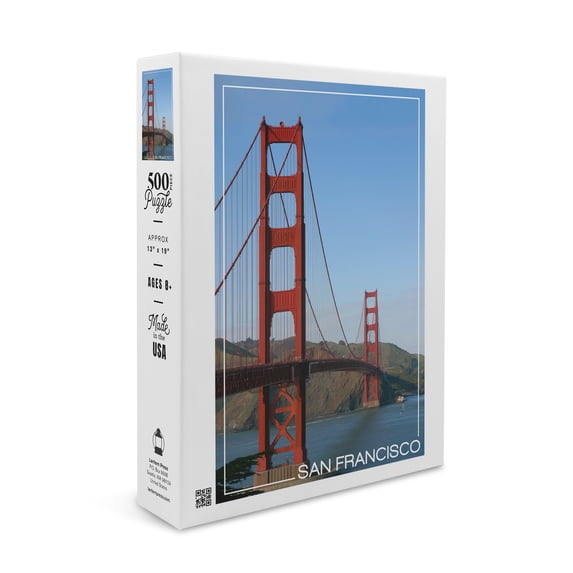 San Francisco, California, Golden Gate Bridge Day (19x27 inches, Premium 500 Piece Jigsaw Puzzle for Adults and Family, Made in USA)