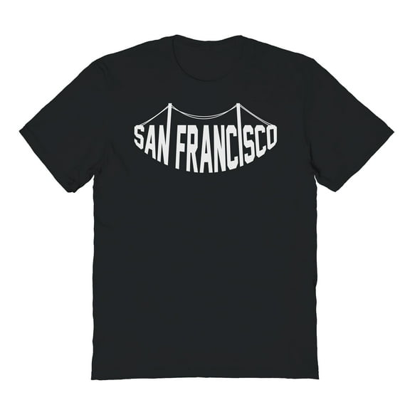 San Francisco California Graphic Black Men's Cotton T-Shirt