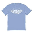 thumbnail image 1 of San Francisco California Graphic Light Blue Men's Cotton T-Shirt, 1 of 1