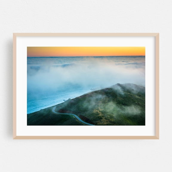 San Francisco California Ocean Coastal Sunset Nature Fine Landscape Mountain Scenic Poster Unframed Paper Print