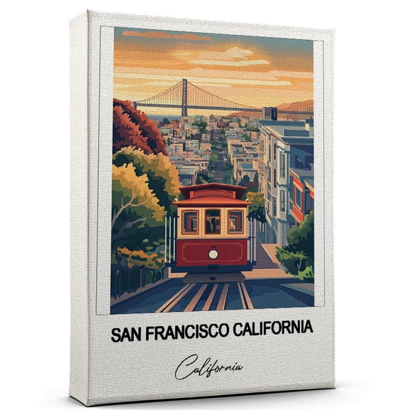 San Francisco California Travel Wall Art California Canvas Travel Wall Decor with Timeless Appeal A Special Gift for Loved Ones