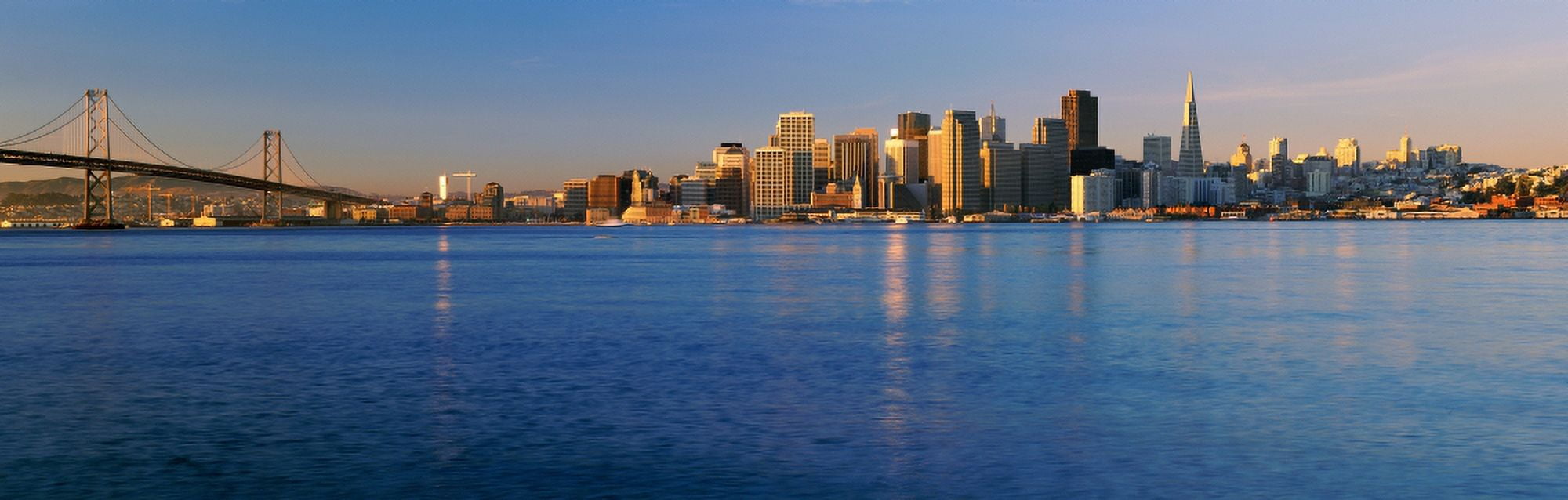 San Francisco California skyline Canvas Art - Panoramic Images (27 x 9)