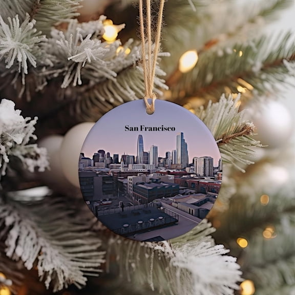 San Francisco Christmas Ornament, San Francisco Gift, San Francisco Travel, Christmas Decor, San Francisco Souvenir 2czdMS (San Francisco-36TH12)