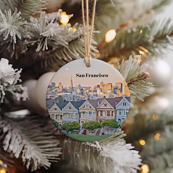 San Francisco Christmas Ornament, San Francisco Gift, San Francisco Travel, Christmas Decor, San Francisco Souvenir oaNny4 (San Francisco-44TH22)