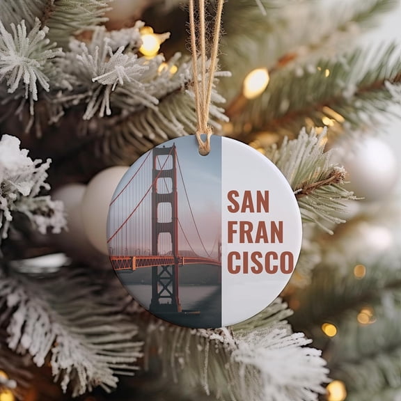 San Francisco Christmas Ornament, San Francisco Gift, San Francisco Travel, Christmas Decor, San Francisco Souvenir ud35qe (San Francisco-49TH18)