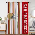 thumbnail image 1 of San Francisco City Football Team Blackout Curtain Panels, 72"Wx63"L, 2 Panels for Bedroom & Living Room, 1 of 5
