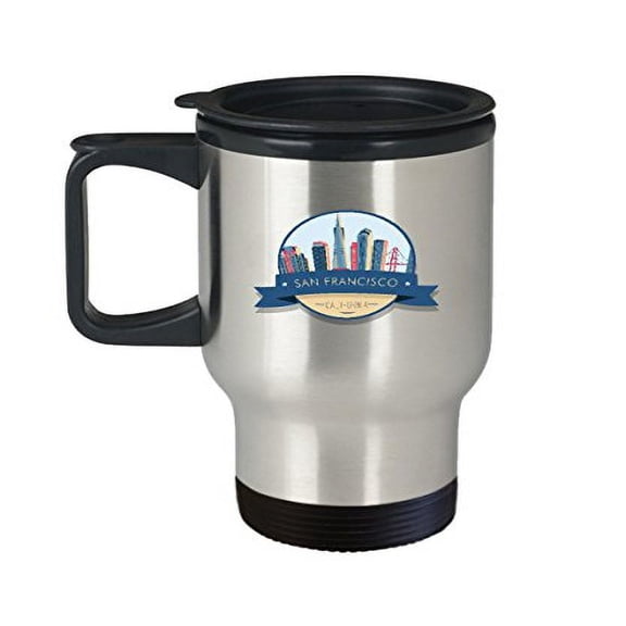 San Francisco Coffee Travel Mug - 14 oz Stainless Steel - US Patriotic Gift