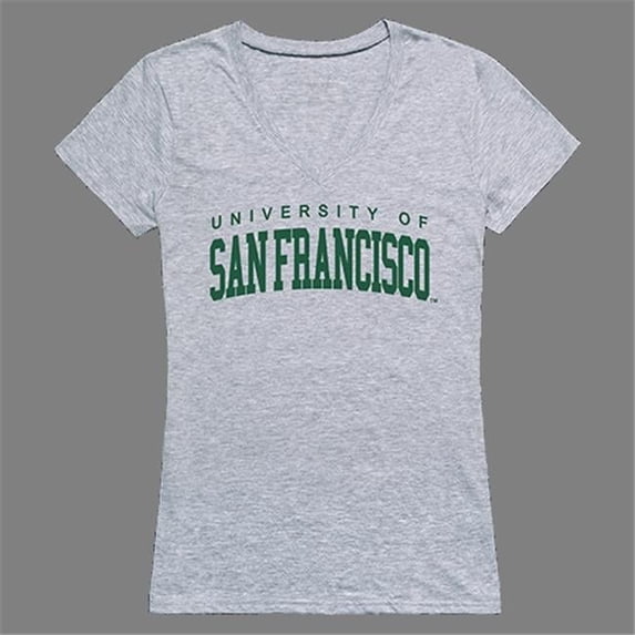 San Francisco Dons Game Day Womens T-Shirt - Heather Grey, Large