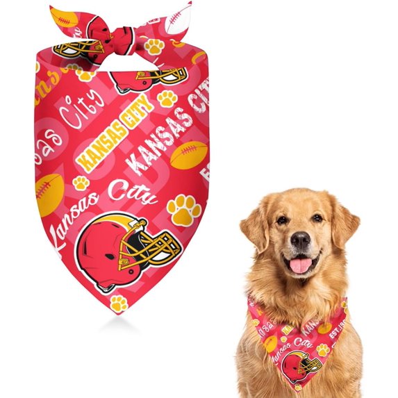 San Francisco Football Pet Reversible Dog Bandana Gifts for Dogs Cats Cotton Triangle Bid Scarf for Puppy Small Dog