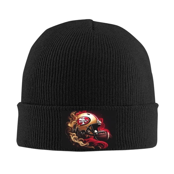 San_Francisco Football Team Print Knitted Hat Soft Stretch Winter Cuff Beanie City Classic Hat for Men Women Game Fans Gifts