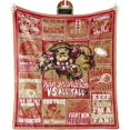 thumbnail image 1 of San Francisco Football Throw Blanket 60"x50", Football Team Color Throw Blanket Gifts for Men Women Boy Fans, Football Style Blanket for Sofa Bed Chair, 1 of 6