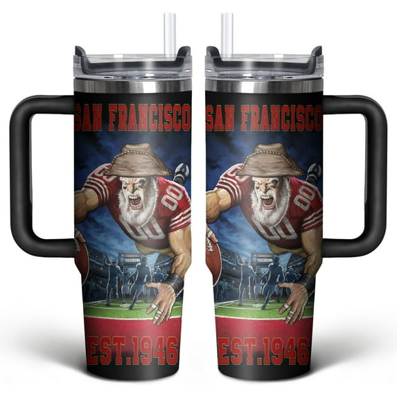 30oz Stainless Steel Tumbler with Handle and Straw, Large Sports Travel Mug, Double Wall Vacuum Insulated Coffee Cup for Hot and Cold Drinks, Gift for Men and Women