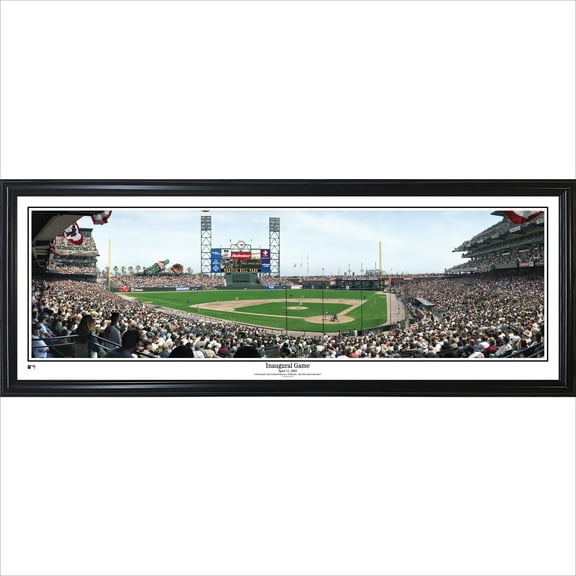 San Francisco Giants 13'' x 39'' Inaugural Game at Pacific Bell Park Standard Framed Panorama