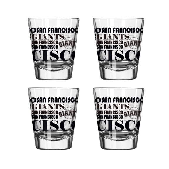 Logo Brands San Francisco Giants 4-Pack 2oz. Shot Glass Set