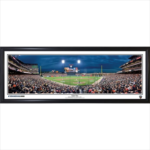 San Francisco Giants 39" x 13.5" Game One Standard Black Framed Panorama