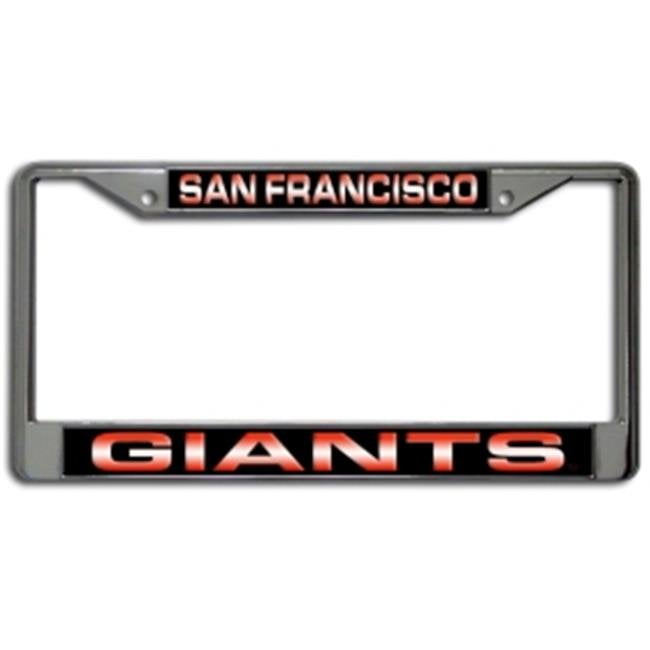 San Francisco Giants License Plate Frame Laser Cut Chrome Black with