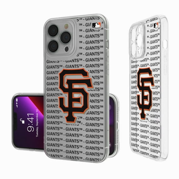 San Francisco Giants Text Backdrop Clear iPhone Case