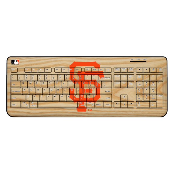 San Francisco Giants Wood Print Wireless USB Keyboard