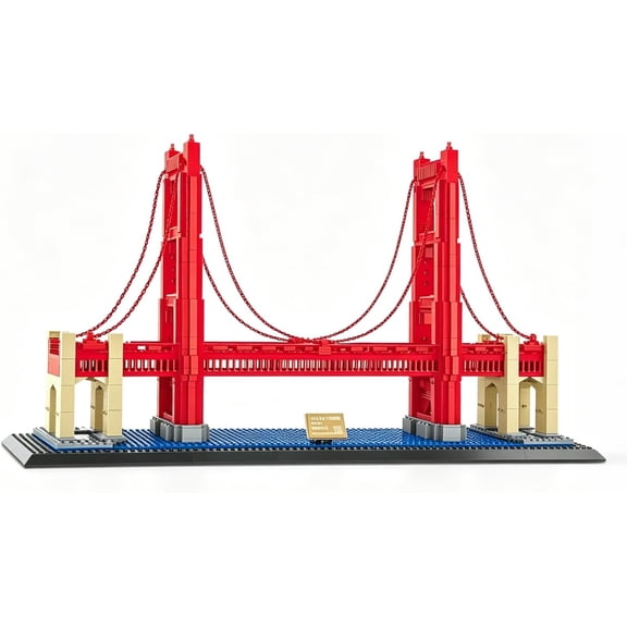 San Francisco Golden Gate Bridge Building Block Set2000+Pcs, Collectible Building Block Model, Home Decoration Ornament