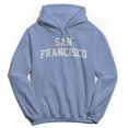 thumbnail image 1 of San Francisco Graphic Light Blue Men's Cotton Pullover Hoodie, 1 of 1