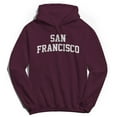 thumbnail image 1 of San Francisco Graphic Maroon Men's Cotton Pullover Hoodie, 1 of 1