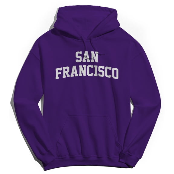 San Francisco Graphic Purple Men's Cotton Pullover Hoodie