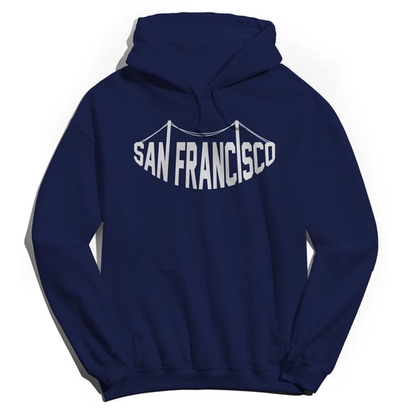 San Francisco Humor Graphic Navy Men's Crewneck Sweatshirt Hoodie