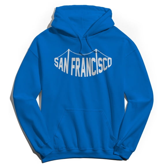 San Francisco Humor Graphic Royal Men's Crewneck Sweatshirt Hoodie