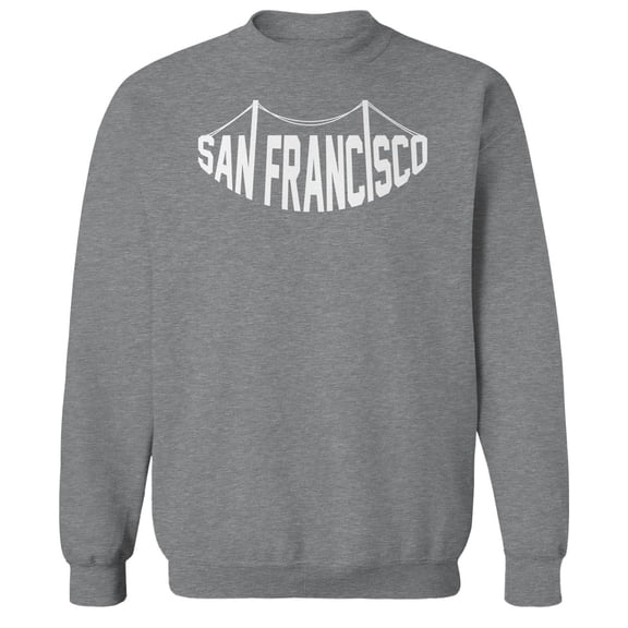 San Francisco Humor Graphic Sport Grey Men's Crewneck Sweatshirt