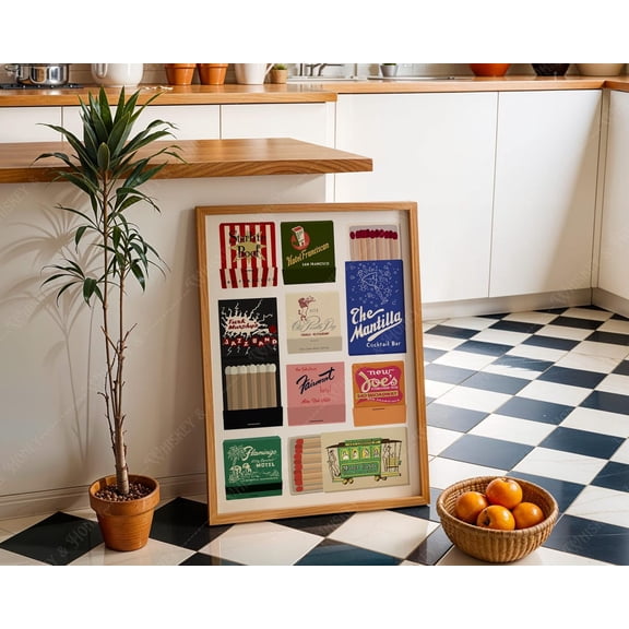 San Francisco Matchbook Wall Art Vintage California Decor