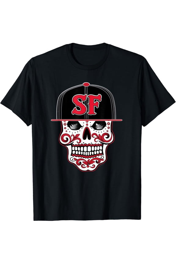 San Francisco Mexican Sugar Skull Design Bay Area T-Shirt