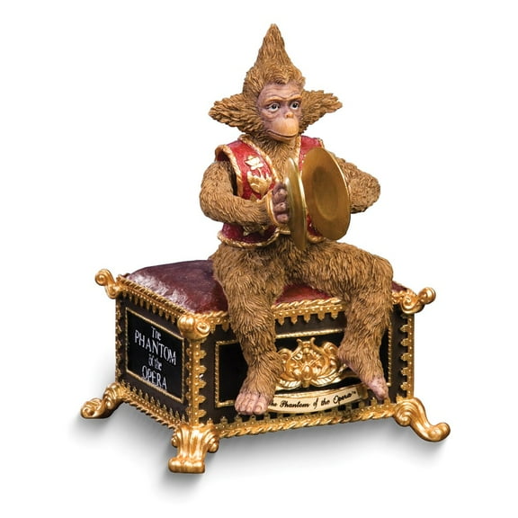 San Francisco Music Box Co. Phantom of the Opera Animated (Plays Masquerade) Musical Monkey Figurine QGM2503