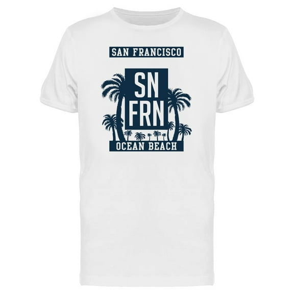 San Francisco Ocean Beach T-Shirt Men -Image by Shutterstock, Male XX-Large
