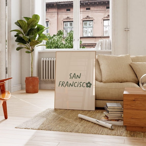 San Francisco Print San Francisco Wall Art Minimalist San Francisco Decor Trendy Us Travel Poster Printable Art 1 Print Wall Art, Modern Wall Decor, 24x36 UNFRAMED