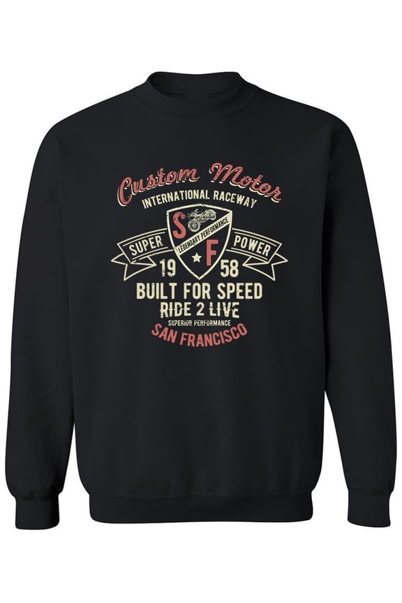 San Francisco Raceway Sweatshirt Men -Image by Shutterstock, Male Large