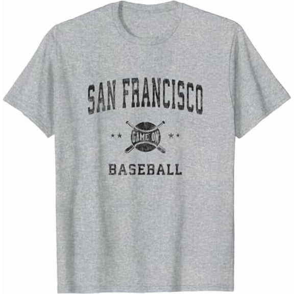 San Francisco SF Vintage Baseball Throwback Retro Design T-Shirt