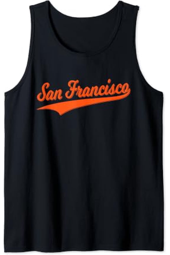 San Francisco Sf Varsity Script Vintage Sports Jersey Style Tank Top Size S-3XL